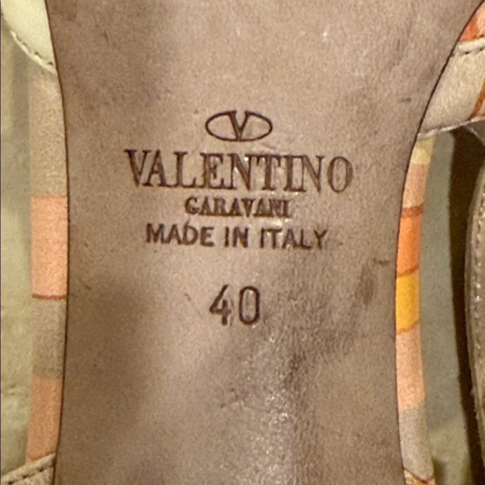 Valentino Pointed-Toe Studded heels- Pink & Orange rock stud strappy heels 40 - Picture 5 of 6